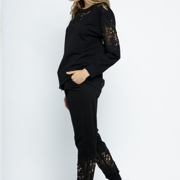 NEW VOCAL JOGGER SWEATSHIRT outfit SET REG & PLUS SIZES SM-3X leisurewear sporty - Picture 5 of 9